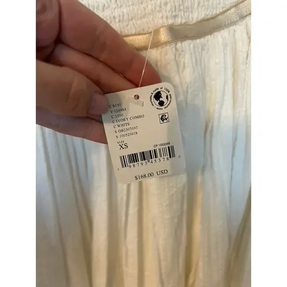 NWT Free People Nightingale Seersucker Midi Dress - Picture 7 of 7